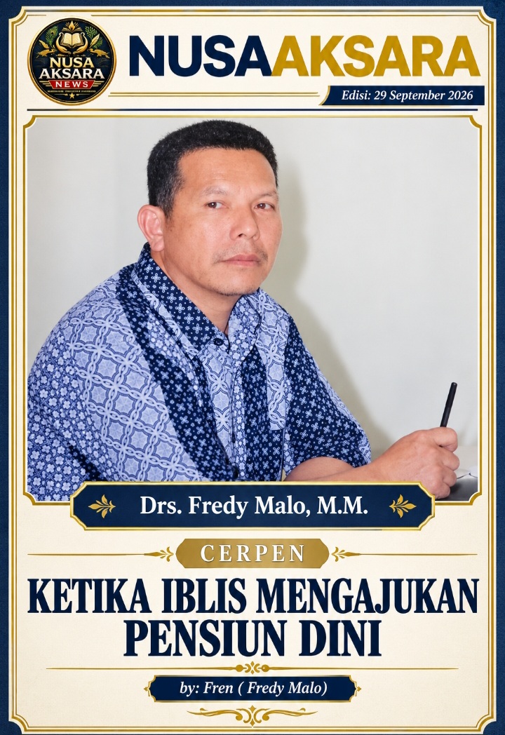Cerpen


KETIKA IBLIS MENGAJUKAN PENSIUN DINI.

by: Fren ( Fredy Malo).