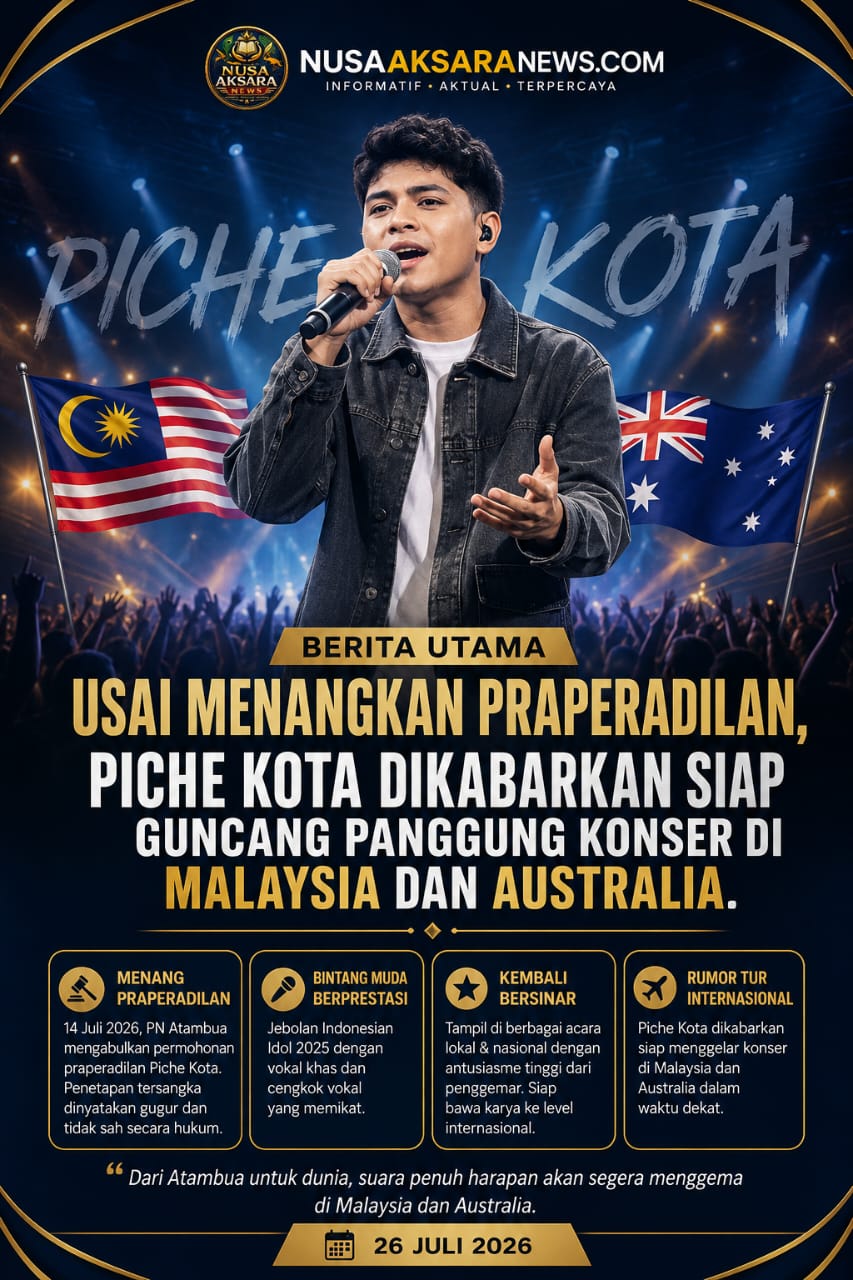 Usai Menangkan Praperadilan, Piche Kota Dikabarkan Siap Guncang Panggung Konser di Malaysia dan Australia.