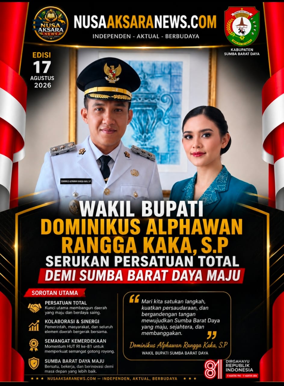 Wakil Bupati Dominikus Alphawan Rangga Kaka Serukan Persatuan Total Demi Sumba Barat Daya Maju.